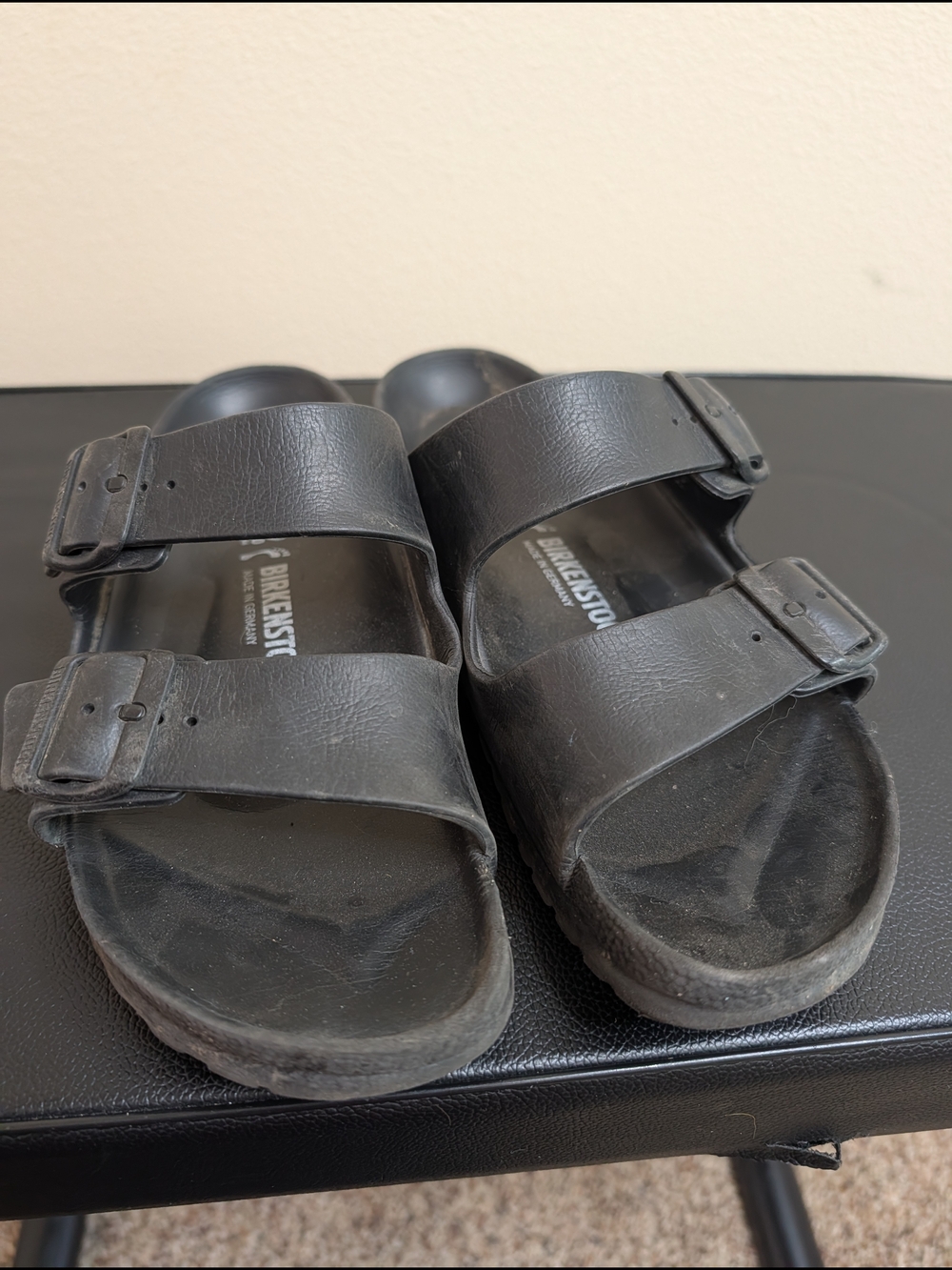 Birkenstock Arizona EVA Black Two Strap Slide Sandals EU 39 Womens 8 - Picture 2 of 8